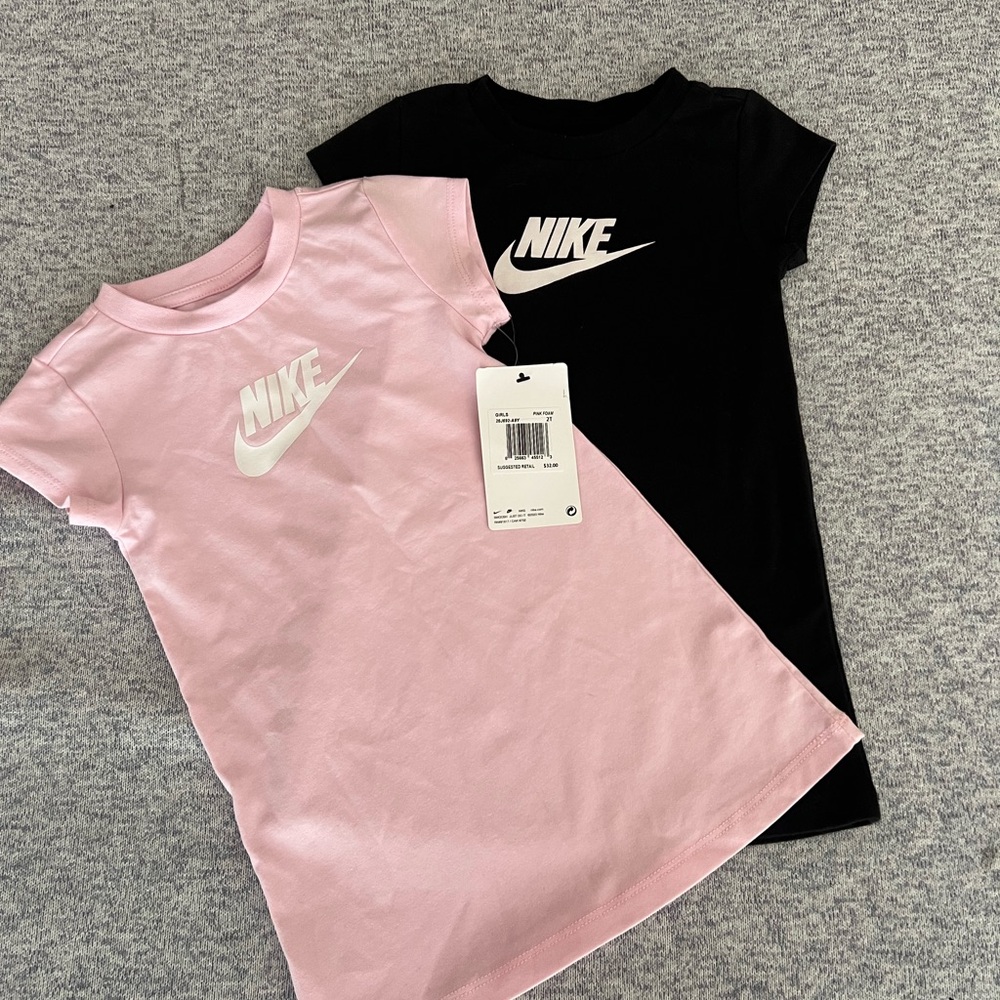 Nike Pink and Black Toddler Dress